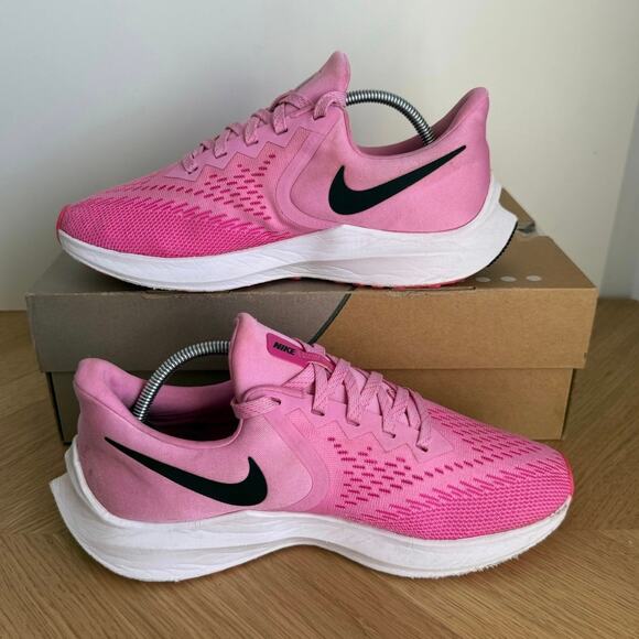 Nike Air Zoom Winflo 6 Pink/White Women Running Sneakers - SZ 8 - Picture 16 of 16